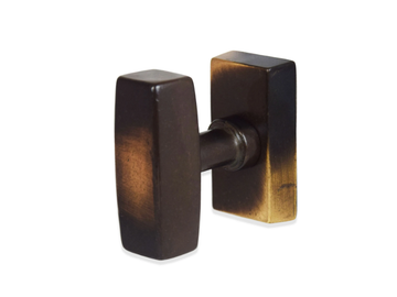 LANGHE - DK bronze window handle on rose by GIARA ART DESIGN-BRONZE - view 2